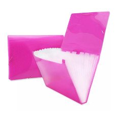 Pasta Sanfonada A4 12 Divisórias Rosa 6079.Q Dello