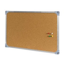 Quadro de Aviso Cortiça Moldura Alumínio Free 100x70cm 8587 Stalo