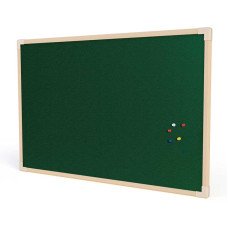 Quadro de Aviso Feltro Verde Moldura Madeira Neo 90x60cm Stalo