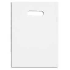 Sacola Branca Plástica Boca de Palhaço 30x40cm Tamanho G 10 unidades