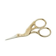 Tesoura 9cm Bico de Garça Dourado TE3001 BRW