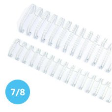 Wire-O Espiral 7/8 2x1 23 Anéis Branco 10 Unidades